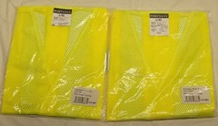 2 Portwest UC492 Economy Hi-Vis Reflective Cooling Mesh Safety Work Vest L/XL