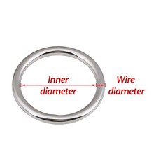 A2 Stainless Steel Heavy Duty Solid Metal O Ring Welded Smooth Round Rings