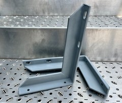 4 PIECE 12″ HEAVY DUTY USA HOT-DIPPED GALVANIZED STEEL ANGLE BRACKET SUPPORTS