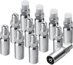 12 Pack 1/4″ Hydraulic Hose Fitting-1/4″ Hose X1/4 Inch NPTF Male Pipe Thread Hy