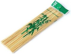 12 Inch 300 CT Bamboo Skewers 4mm Natural Bamboo Thick Wooden Round BBQ | 100/Pk
