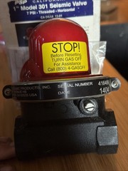 Earthquake Gas Shut-Off Valve Horizontal 301 NPT Series 1 Inch- 30 Year Warranty