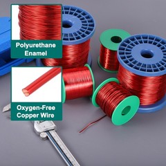 16 AWG Magnet Wire, 16 Gauge 80 oz Enameled Copper Wire, 155C(311F), Red,Blue
