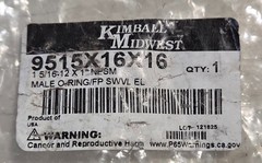 Kimball 9515-16-16 ( 1 5/16″ -12 x 1″ NESM ) Male o-ring/FP SWVL EL