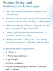 NEW 350-PACK Pall IV-5 Adult Filter w/ Supor Membrane 2 Micron Infusion Therapy