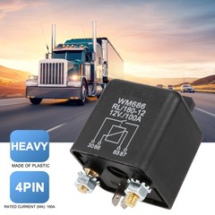 12V 100Amp 4-Pin Heavy Duty ON/OFF Split Relay For Auto Boat Van Black L1O1