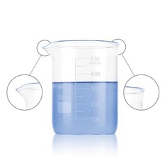 6 Pack Glass Lab Pyrex Beaker Set Measuring Cup 50/100/250/500/1000 ML