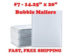 #7 14.25×20 POLY BUBBLE MAILERS SEAL SHIPPING BAGS ENVELOPES PADDED (14.25×19)