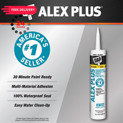 DAP INC 18152 10.1oz White Alex Plus Acrylic Latex Caulk 10.1 Fl Oz,