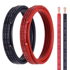 8 Gauge Battery Cable, 15FT Red + 15FT Black 8 AWG Welding Cable, Stranded Ox…