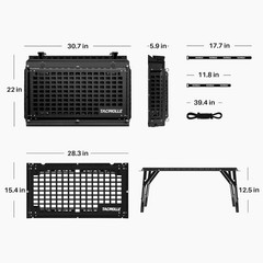 Tacmolle Rear Side Window Storage Box,Modular Storage MOLLE Panel