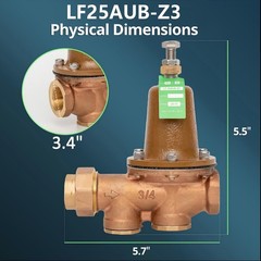 3/4″ 600XL Water Pressure Reducing Valve Adjustable 25-75 PSI # LF25AUB-Z3
