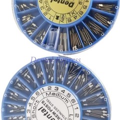120pcs Dental Screw Post Gold/Silver Plated Titanium Kit Conical Root Canal Pins