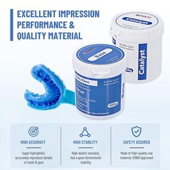 Dental Impression Putty Fast Set VPS Putty 400g Base & 400g Catalyst / 25g x12
