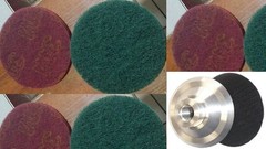 42Pc 5″ Coarse Medium Fine Hook and Loop Brush Scouring Cleaning Pads