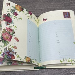 Vintage Victorian Floral Address Telephone & Birthday Book Set 1990s Waverley