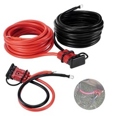 24 FT Quick Disconnect Winch Power Cable, 4 Gauge 4 AWG Wiring For Winch Trailer