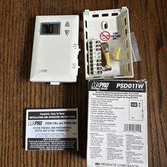 Lux Pro PSD011Wa Digital Non-Programmable Thermostat 1 Heat 1 White 24V WIRED