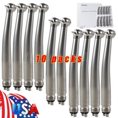 10 Pcs ASkeadnt NSK PANA MAX Style Dental High Speed Turbine Handpiece Push 4Hol