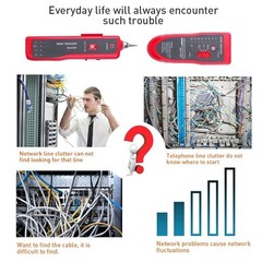 RJ45 LAN Cable Tester RJ11 Cat5 Cat6 Network Wire Tracker Tone Line Finder Kit