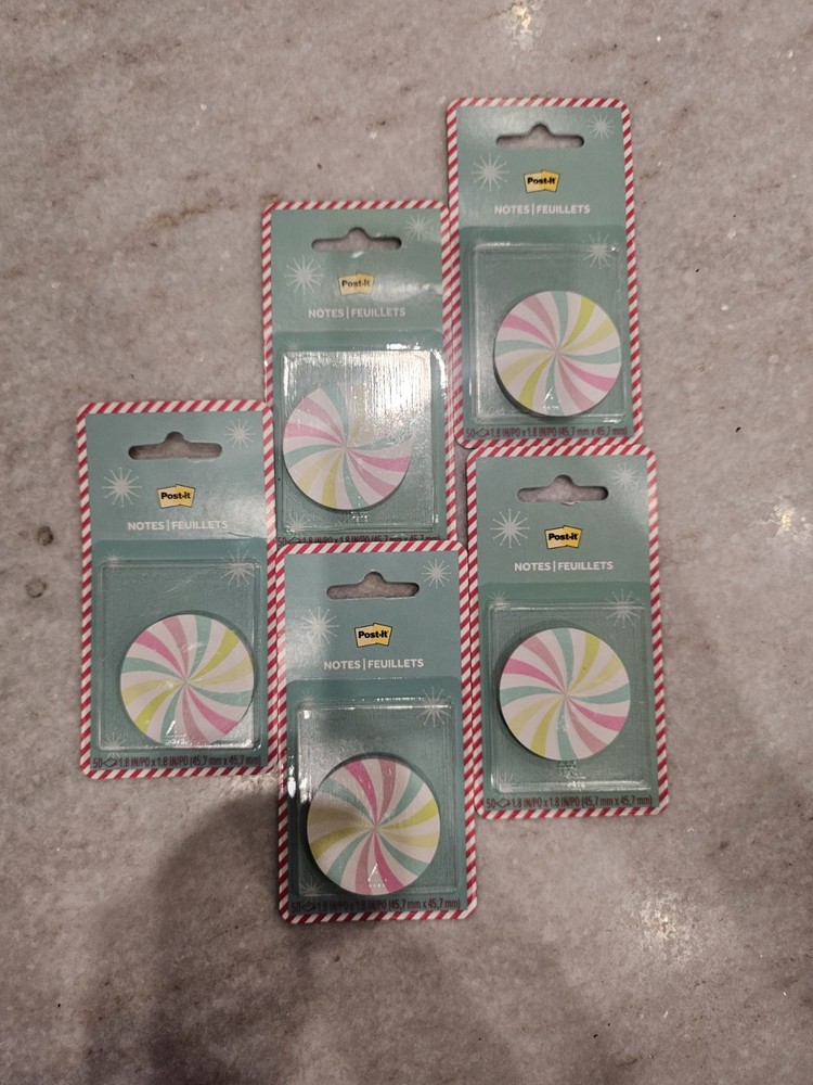 Jingle Notes Candy Sticky Note pad LOT OF 5, 50 Sheets Each