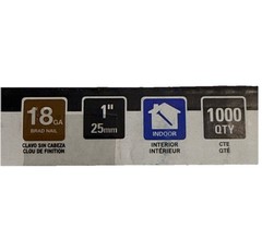 PORTER CABLE PBN18100-1 – 25mm – 1-Inch – 18 Gauge Brad Nails – 1000-Pack