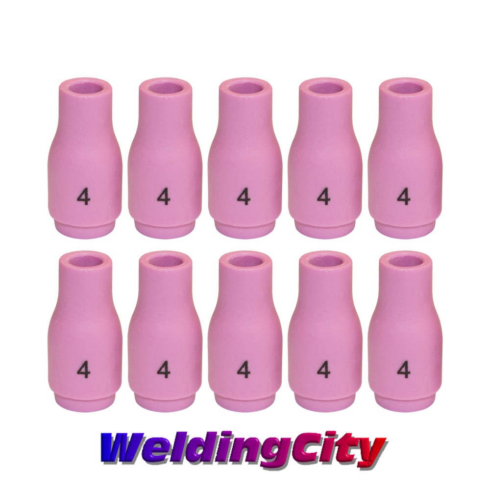 WeldingCity® 10-pk Ceramic Cup Nozzle 13N08 #4 1/4″ TIG Welding Torch 9/20/25 US