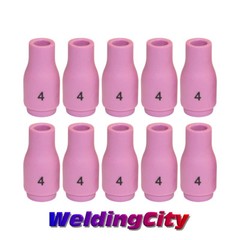 WeldingCity® 10-pk Ceramic Cup Nozzle 13N08 #4 1/4″ TIG Welding Torch 9/20/25 US
