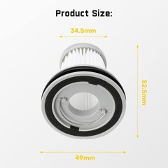Fanttik 2-Pack Replacement HEPA Filter, Washable and Reusable Fits…