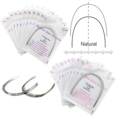 Orthodontic Stainless Steel NITI Arch Wire Round Rectangular Ovoid Natural U/L