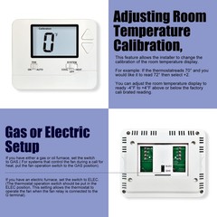 Heagstat Non-Programmable Thermostats for Home Conventional White Backlight