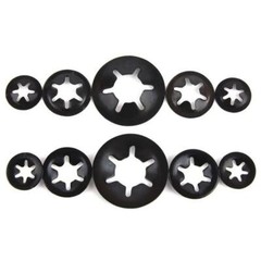 100pcs Starlock Push On Fasteners Locking Washers Speed Locking Round Clips 2mm