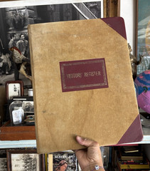 Vintage 1976 Visitors Register Guest Book Large Ledger Journal Partially Filled
