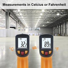 Digital Thermometer Temperature -58°F to 1112 °F(-50°C to 600°C) Handheld Non…