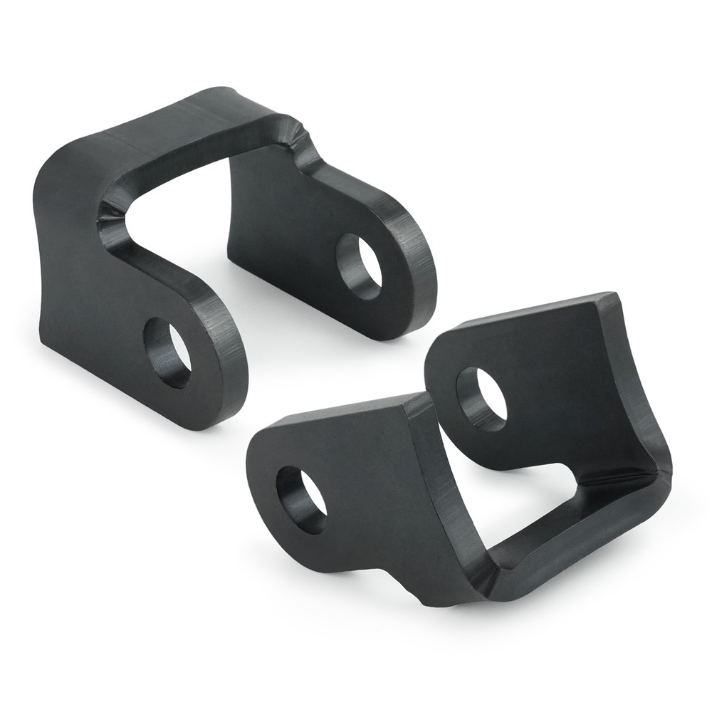 Set of 2 Shock Mount Brackets – 6mm Steel, 1/2″ Bolt Hole, Fits 1.75″–3″ Tube