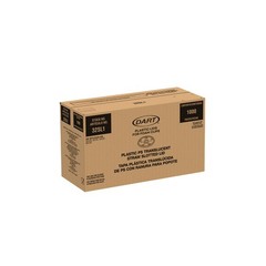 Dart 32SL1 Translucent HIPS Straw-Slot Lid Fits 32–60 oz Foam Cups 1,000/Case