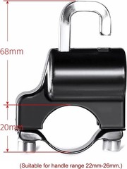 Motorcycle Helmet Lock 22mm-26mm Anti-Theft Metal Lock wi Material Type: Metal