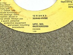 Norton 32A46-HVBE Grinding Wheel 3″ Bore 2070 RPM
