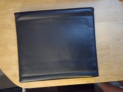 Levenger Full Size Leather Circa Notebook Cover With Magnetic Flap- Phone Pocket