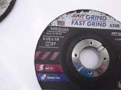 8 Pack United Abrasives SAIT 20160 A24N 4-1/2×1/4×5/8-11 Fast Grinding Wheels