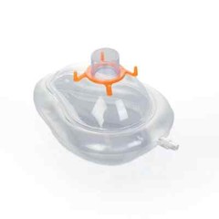 PVC Latex Free Anesthesia Mask Adult XL (Size 6) w/Check Valve Transparent