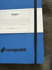 4 – Shinola Detroit Ruled Hard Linen Journals – Blue – Unused – Advert Logo