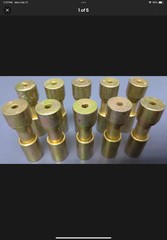 Lot of 10 Rexnord Utility Barrel Lock #6 Gold Lock w/End Cap 10486804 93180124