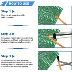 2PC 3.5mm 1.5M Desoldering Braid Solder Sucker Remover Wick Wire Repair Tool