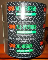 3M All Weather Duct Tape, 1.88 inches by 40 yards, 2540, 3 rolls.