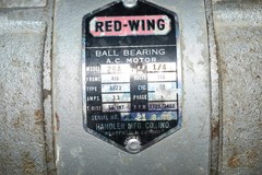 Red Wing Ball Bearing A.C. Motor 26A Dental Jewelry Polishing Grinder