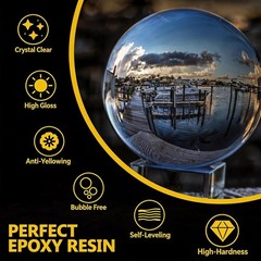 Epoxy Resin Kit 1 Gallon,High Gloss, Food Safe & UV Resistant Best for DIY, Art,