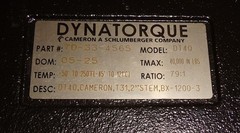 Dynatorque 7D-33-4565 Valve Actuator 7D334565 Model DT40 Ratio 79:1 NEW