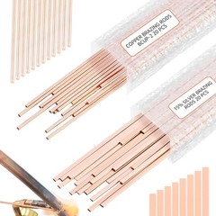 40 Sticks 15% Silver Brazing Rods – Flat Phos Copper Welding Rods for HVAC, Air