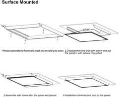 2SETS/PACK 2X4FT LED PANEL LIGHT SURFACE MOUNTED FRAME SURFACE MOUNTED KIT